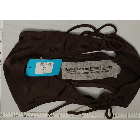 NWT California Waves Foward Side Deco Tie Brown bikini bottom - Picture 3 of 7